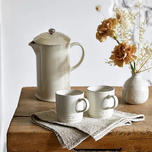 Le Creuset Stoneware Cafetiere 1L - Meringue