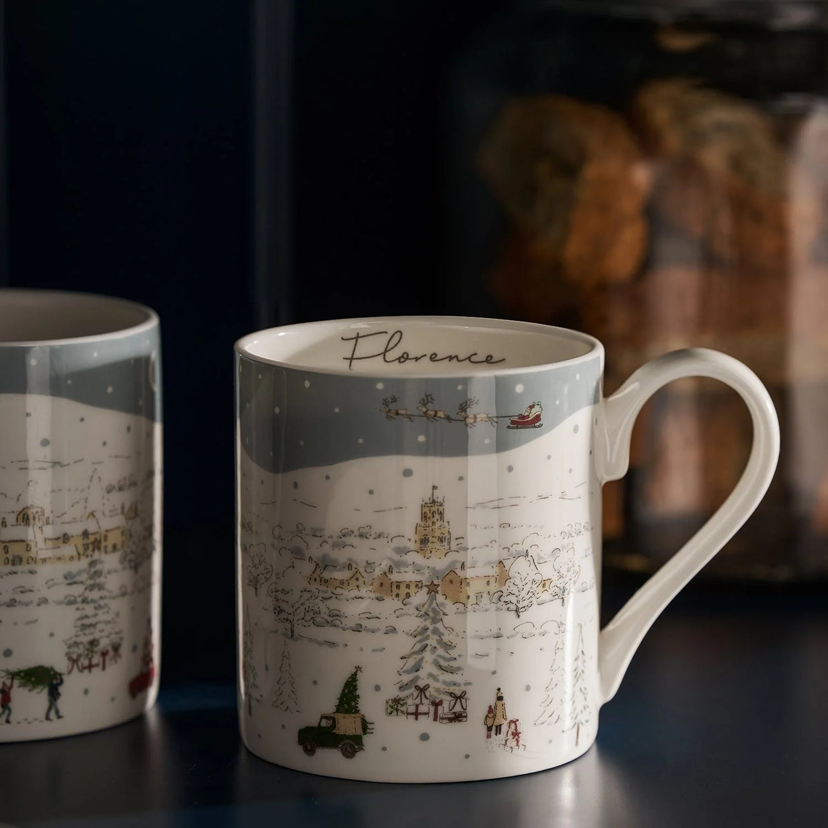 Sophie Allport Home For Christmas Scene Mug - 425ml (Gift Boxed)