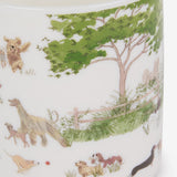 Sophie Allport Close-up of the dogs and trees in the Tails & Trails illustration