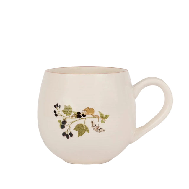 Sophie Allport Reverse of Autumn Forage stoneware mug showing blackberry branches