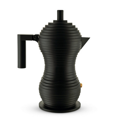 Alessi Pulcina 3 Cup Espresso Stovetop Coffee Maker - Black