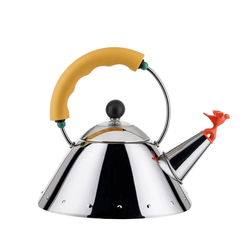 Alessi 9093/1 Bird Whistle Stovetop Kettle - Yellow | Free Delivery ...