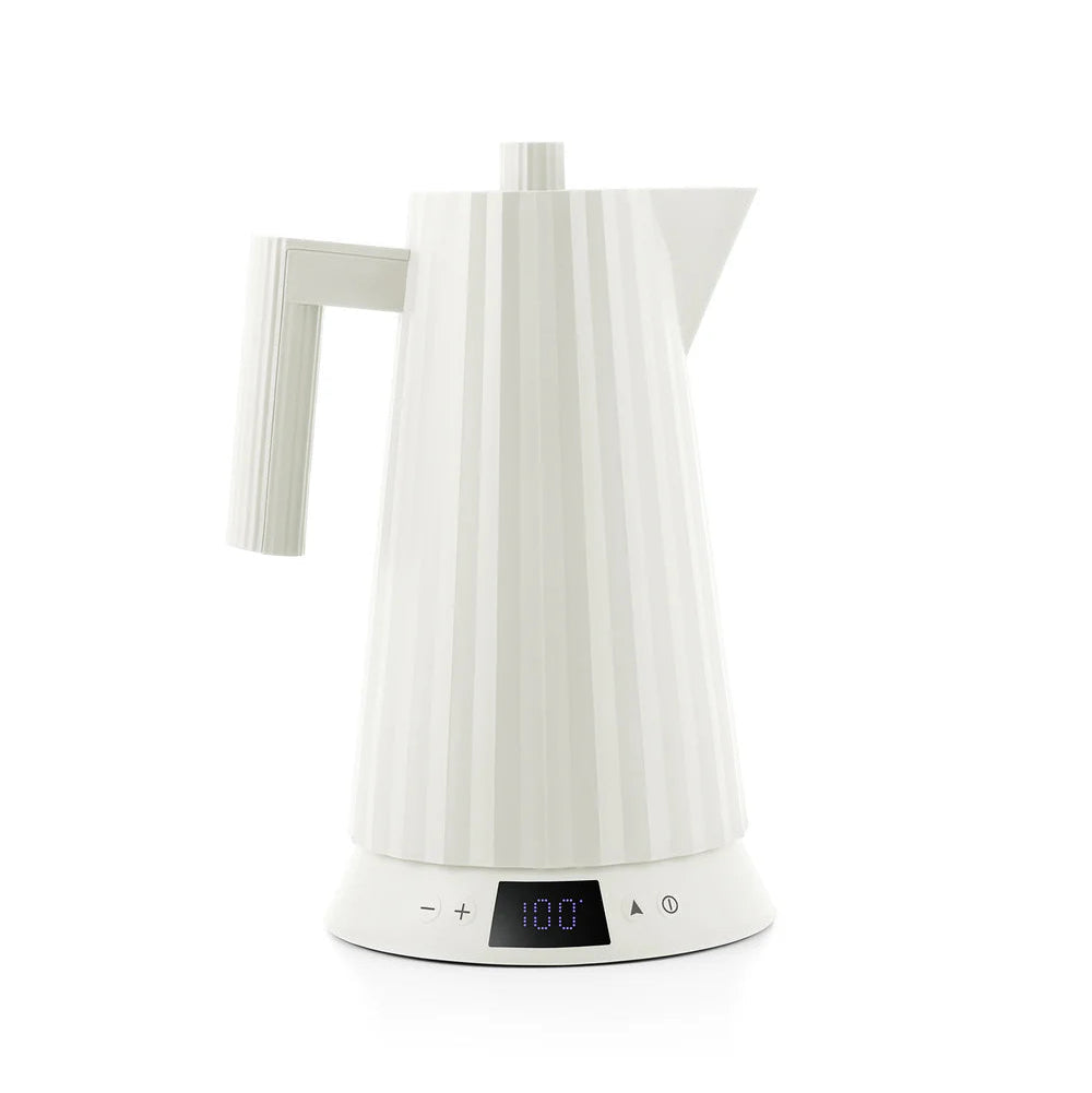 Alessi Plisse Electric Kettle with Temperature Control 1.7L - White