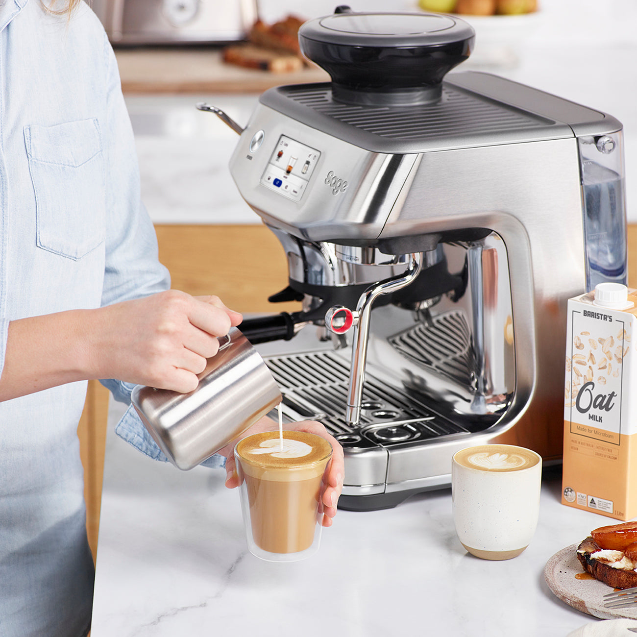 Sage Barista Touch Impress Bean to Cup Coffee Machine Stainless Steel Redber Coffee