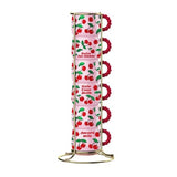 Bialetti Mercato Della Frutta Stackable Cups (Set of 6) - Cherry