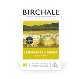 Birchall Plant-Based Prism Tea Bags 80pcs - Lemongrass & Ginger