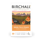 Birchall Plant-Based Prism Tea Bags 80pcs - Green Tea & Peach