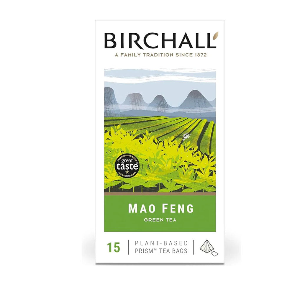 Birchall Plant-Based Prism Tea Bags 15pcs - Mao Feng Green Tea