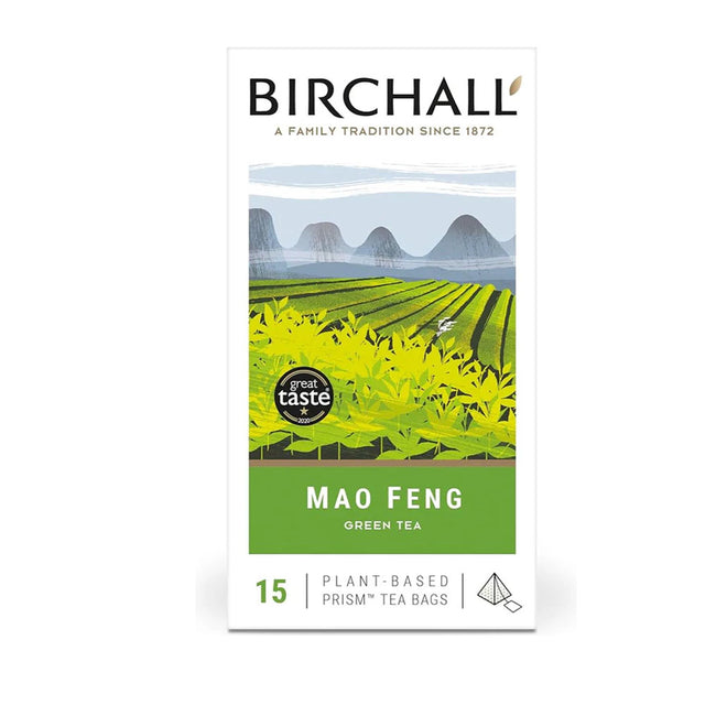 Birchall Plant-Based Prism Tea Bags 15pcs - Mao Feng Green Tea