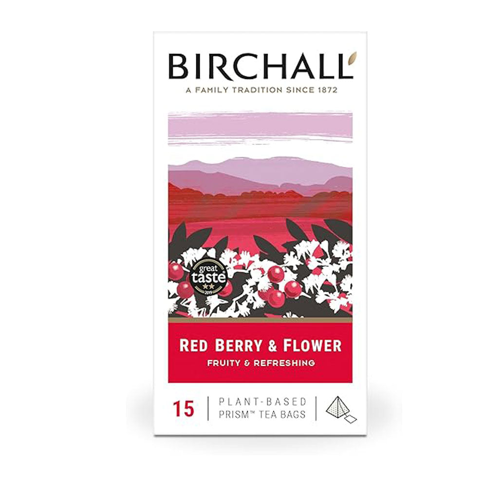 Birchall Plant-Based Prism Tea Bags 15pcs - Red Berry & Flower