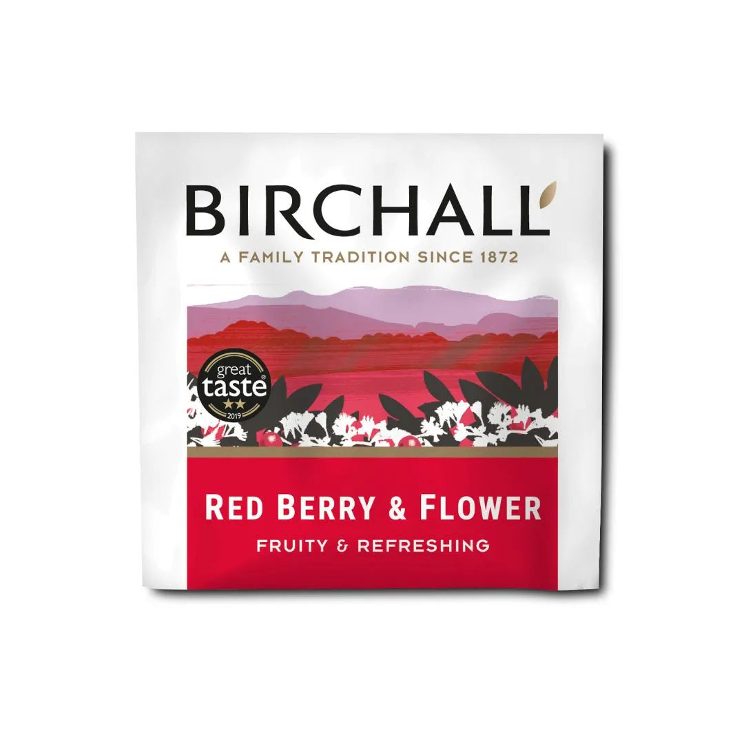 Birchall Enveloped Prism Tea Bags 200pcs - Red Berry & Flower