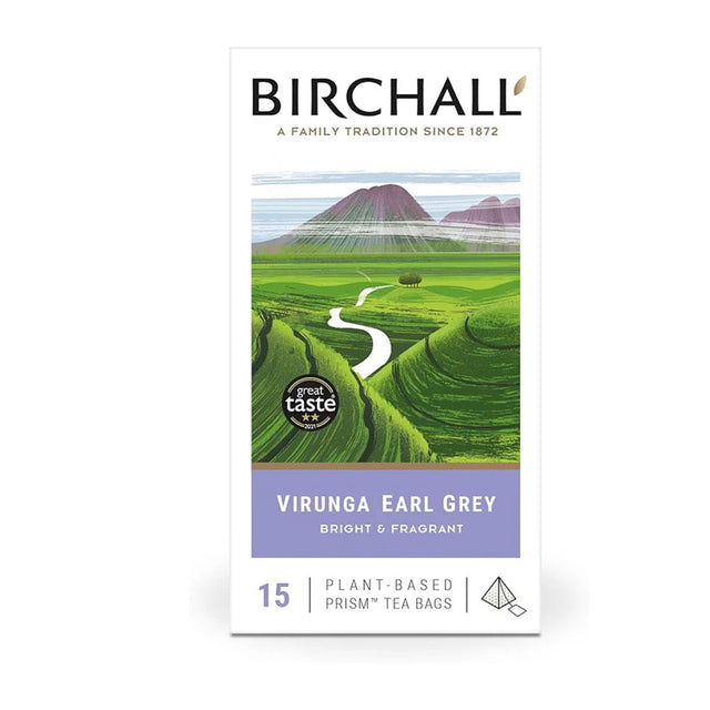 Birchall Plant-Based Prism Tea Bags 15pcs - Virunga Earl Grey (RFA Certified)