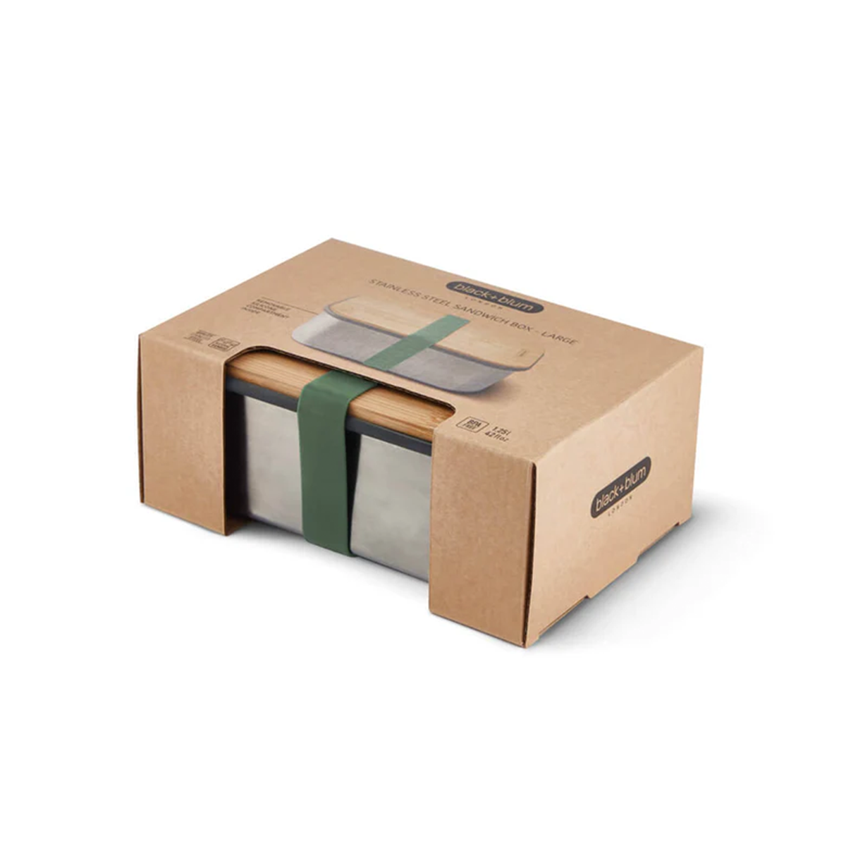 Black+Blum, Black+Blum Stainless Large Steel Sandwich Box - Olive, Redber Coffee