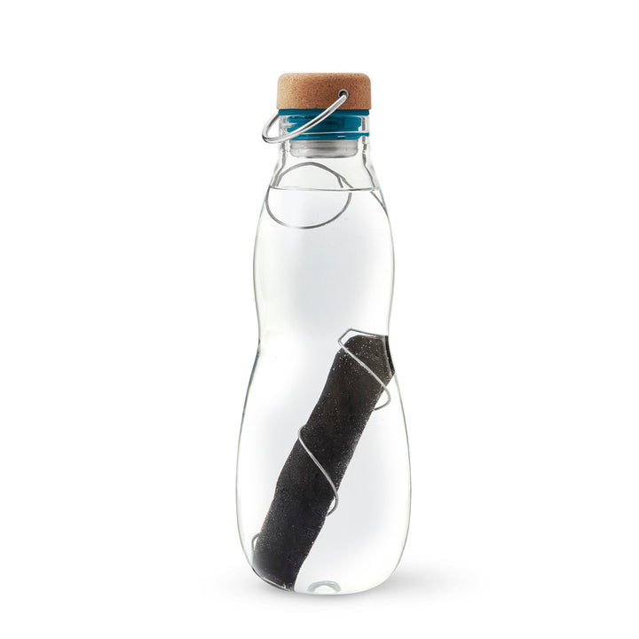 Black+Blum Eau Good Glass Bottle with Charcoal Filter 0.65L - Ocean