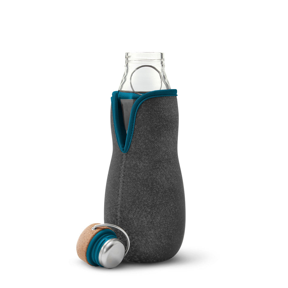 Black+Blum Eau Good Glass Bottle with Charcoal Filter 0.65L - Ocean