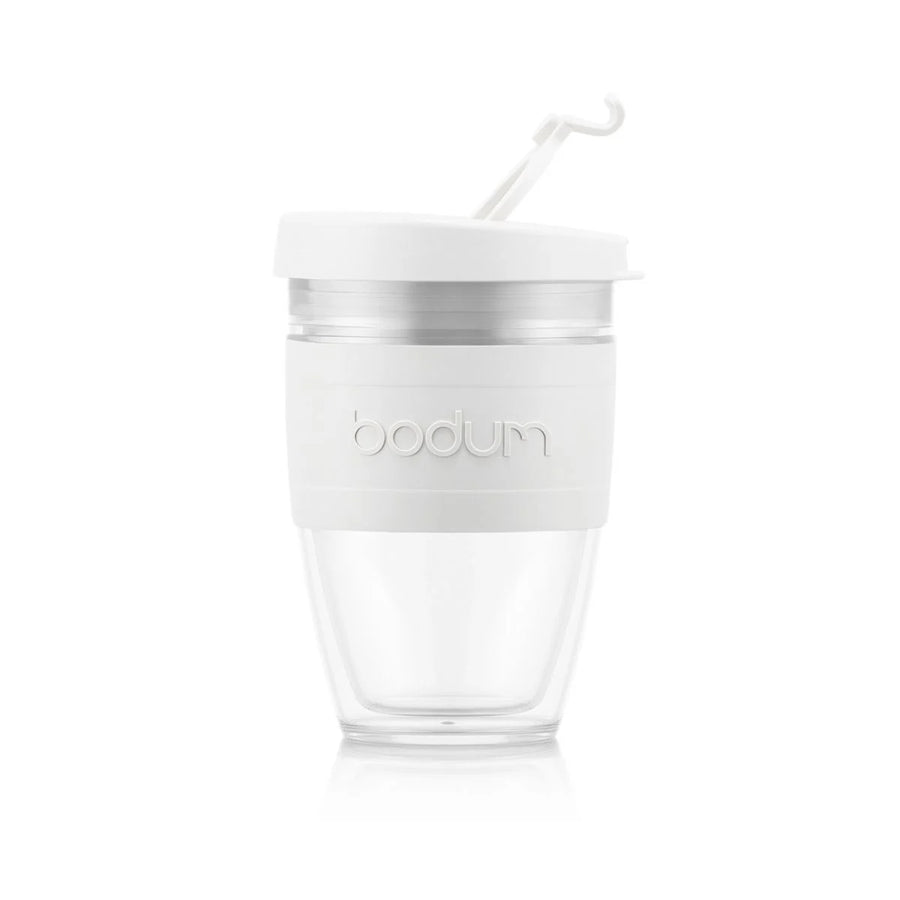 Bodum JOYCUP Plastic Travel Mug 0.25L - White, Redber Coffee