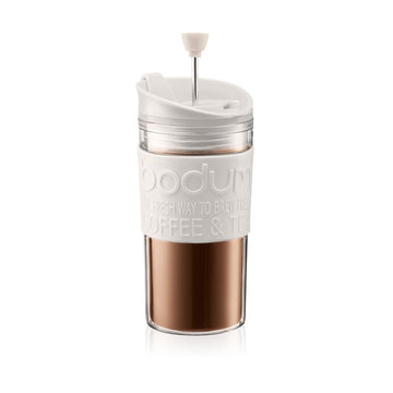 Bodum Travel Mug Press 0.35L - Off White, Redber Coffee