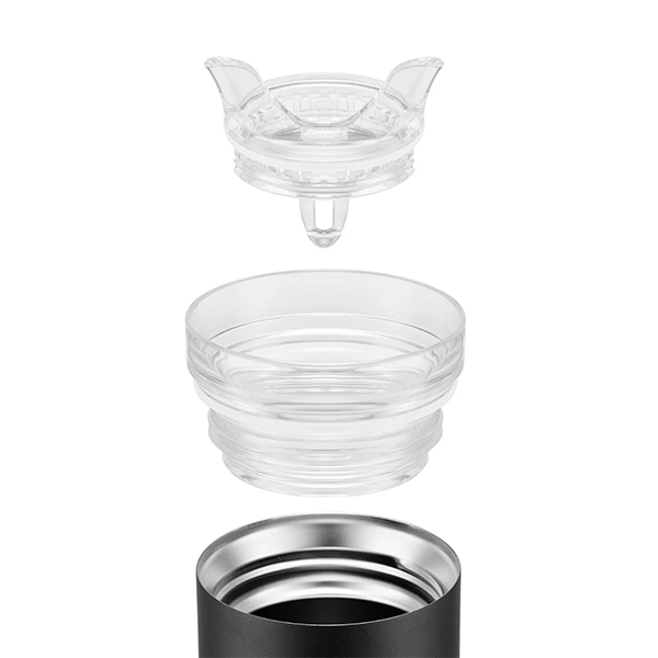 Bodum Stainless Steel Travel Mug 0.6L / 20oz. with Clear Lid - Black