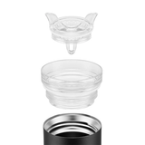 Bodum Stainless Steel Travel Mug 0.6L / 20oz. with Clear Lid - Black