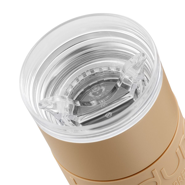 Bodum Stainless Steel Travel Mug 0.6L / 20oz. with Clear Lid - Iced Vanilla Latte