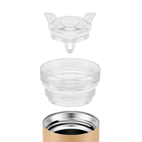 Bodum Stainless Steel Travel Mug 0.6L / 20oz. with Clear Lid - Iced Vanilla Latte