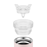 Bodum Stainless Steel Travel Mug 0.6L / 20oz. with Clear Lid - Strawberry