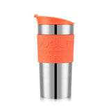 Bodum Travel Mug, Stainless Steel, 0.35 l, 12 oz - Bright Coral