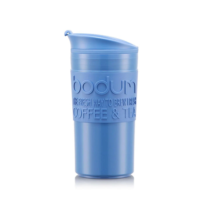 Bodum Travel Mug, Plastic, 0.35 , 12 oz - Candy Blue I Redber Coffee