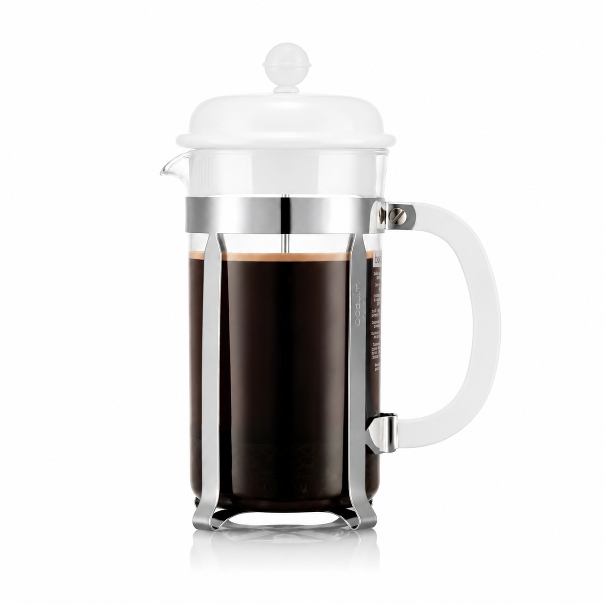 Bodum CAFFETTIERA French Press Coffee maker, 8 cup, 1.0 l, 34 oz - Pure White