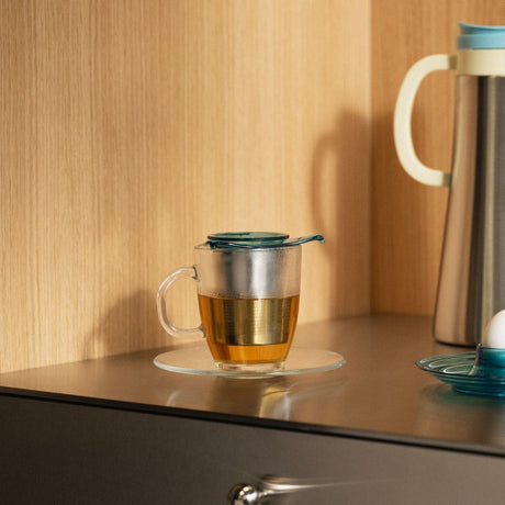 Bodum YO-YO Glass Mug with Tea Strainer 0.35 l, 12 oz - Green