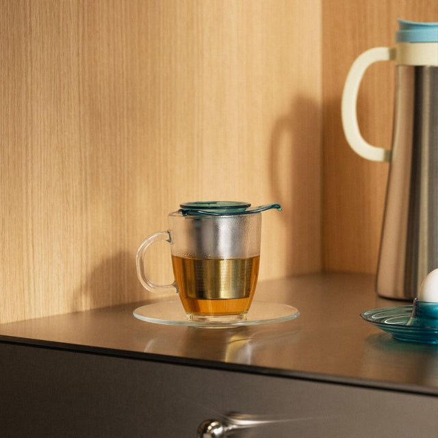Bodum YO-YO Glass Mug with Tea Strainer 0.35 l, 12 oz - Green