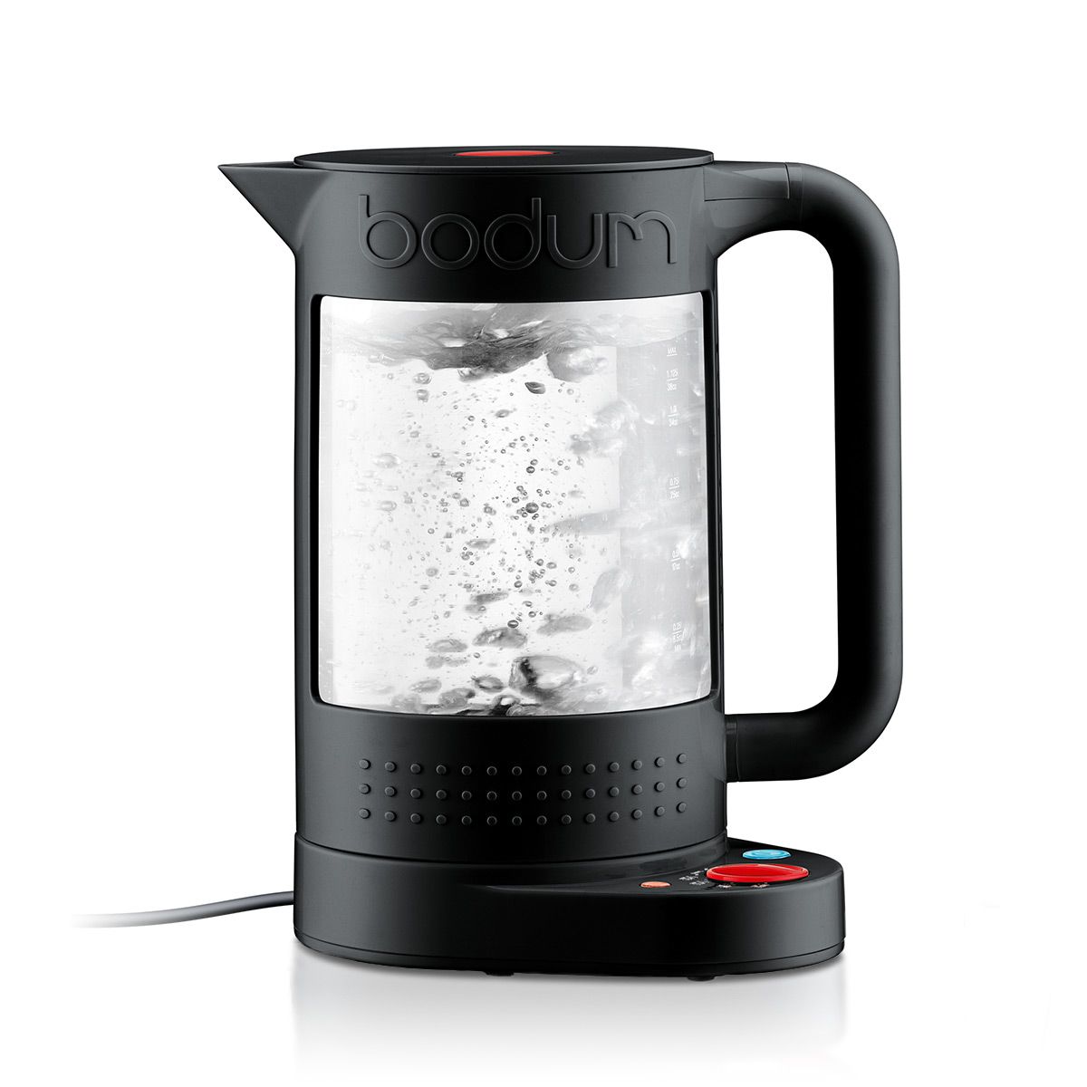 Electric water kettle with temperature control top
