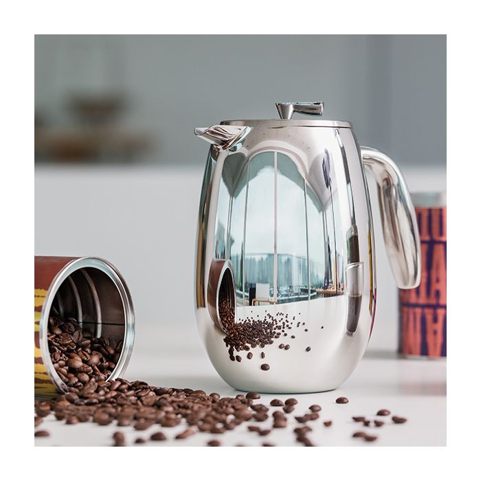 Bodum COLUMBIA 8 Cup French Press Coffee Maker – Stainless Steel