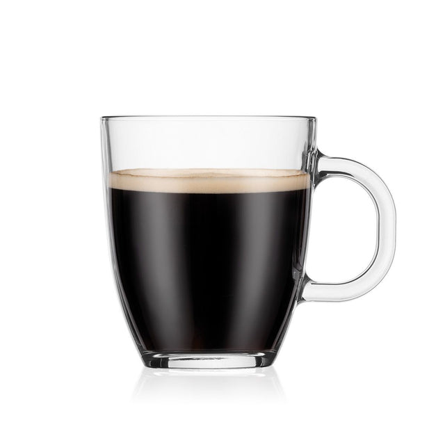 Bodum BISTRO Glass Coffee Mugs, 0.35 l, 12 oz, Set of 6