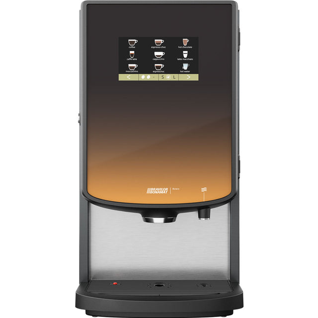 Bravilor Bonamat Bolero 43 Instant Beverage Machine with 4 canisters, fast brewing, and energy-saving mode, ideal for serving coffee, hot chocolate, and milk-based drinks in high-demand environments.