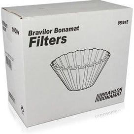 Box of Bravilor Bonamat coffee filters on a white background
