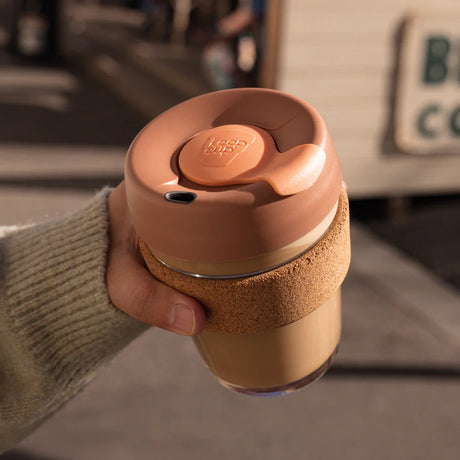 KeepCup Brew Cork Glass Coffee Cup 12oz - Frappe Bronze