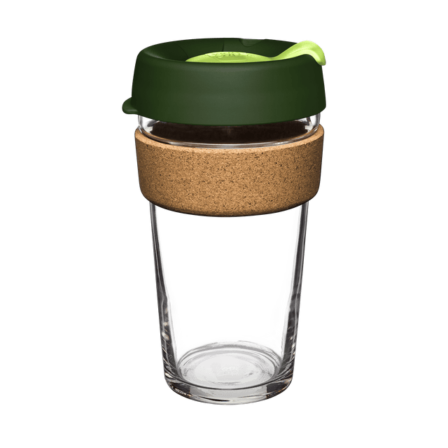 KeepCup Brew Cork Glass Reusable Coffee Cup L 16oz/454ml - Geisha