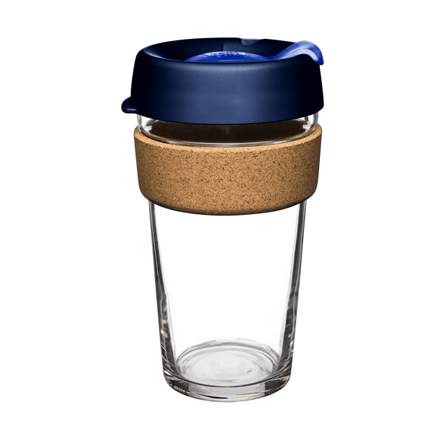KeepCup Brew Cork Glass Reusable Coffee Cup L 16oz/454ml - Ink