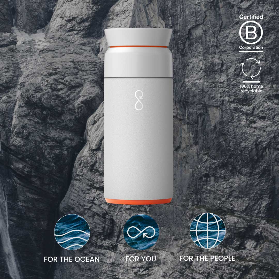 Ocean Bottle Brew Flask 350ml - Rock Grey