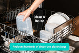 Brighter Goods Reusable Silicone Food Bags, 3-Pack - Clear