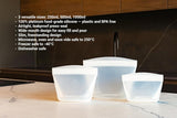 Brighter Goods Reusable Silicone Food Bags, 3-Pack - Clear