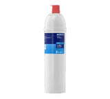 White water filter cartridge with red top on a white background
