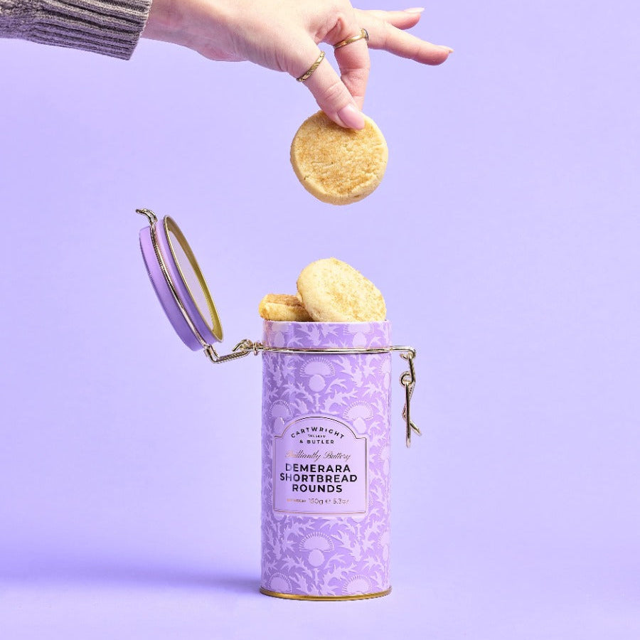 Cartwright & Butler Demerara Shortbread Rounds in Tin