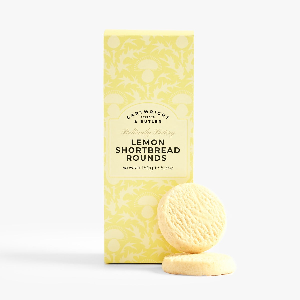 Cartwright & Butler Lemon Zest Shortbread Rounds in Carton