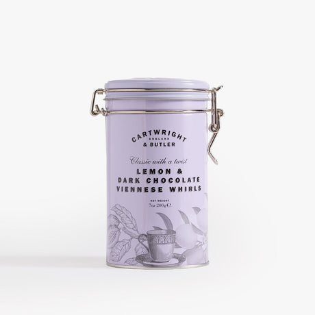 Cartwright & Butler Lemon & Dark Chocolate Viennese Whirls in Tin