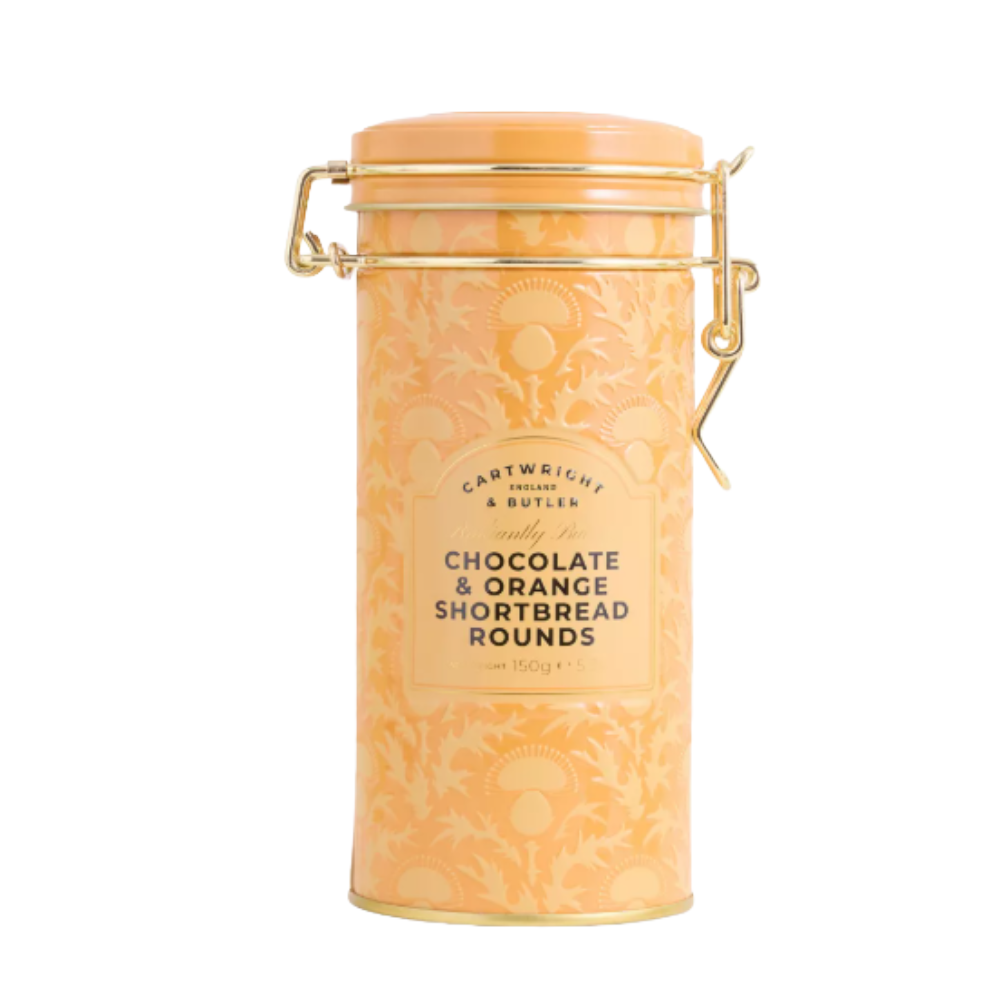 Cartwright & Butler Chocolate & Orange Shortbread Rounds in Tin