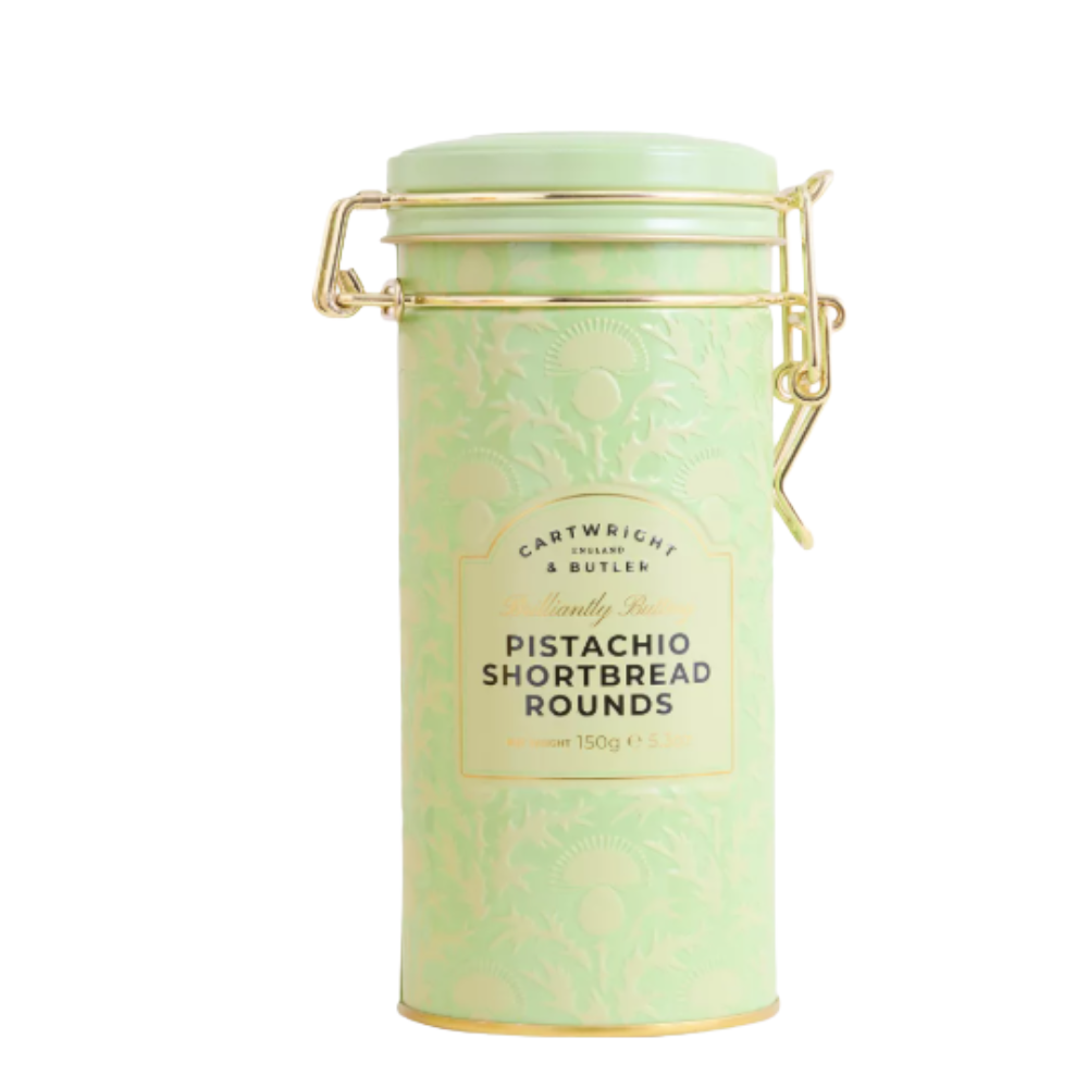 Cartwright & Butler Pistachio Shortbread Rounds in Tin