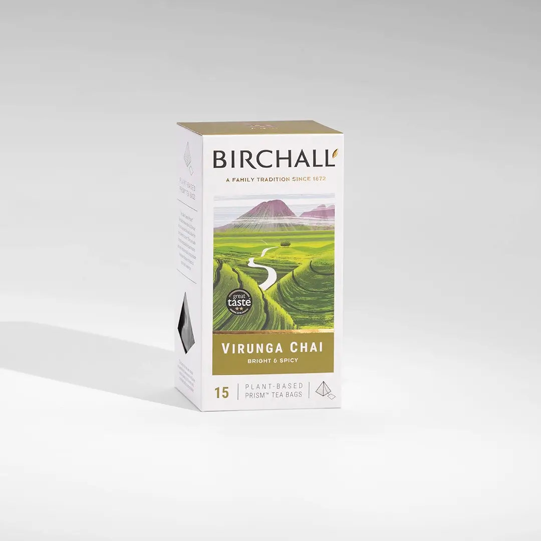 Birchall Plant-Based Prism Tea Bags 15pcs - Virunga Chai Tea