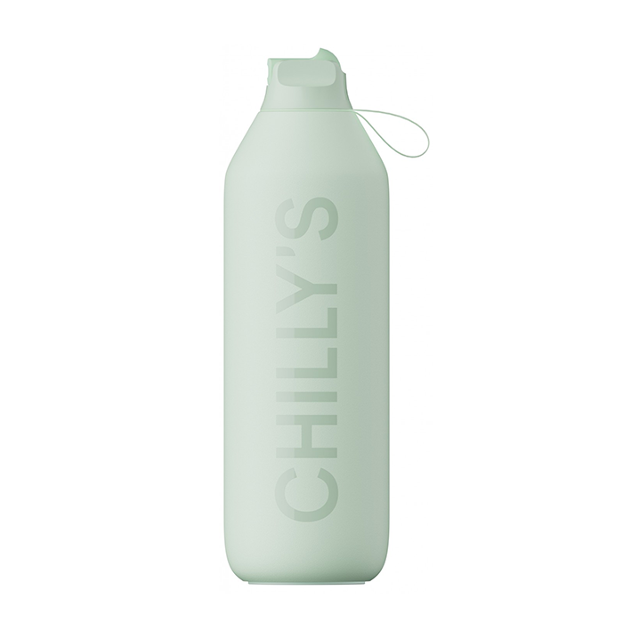 Chilly's Series 2 Stainless Steel 1000ml Flip Bottle - Lichen Green